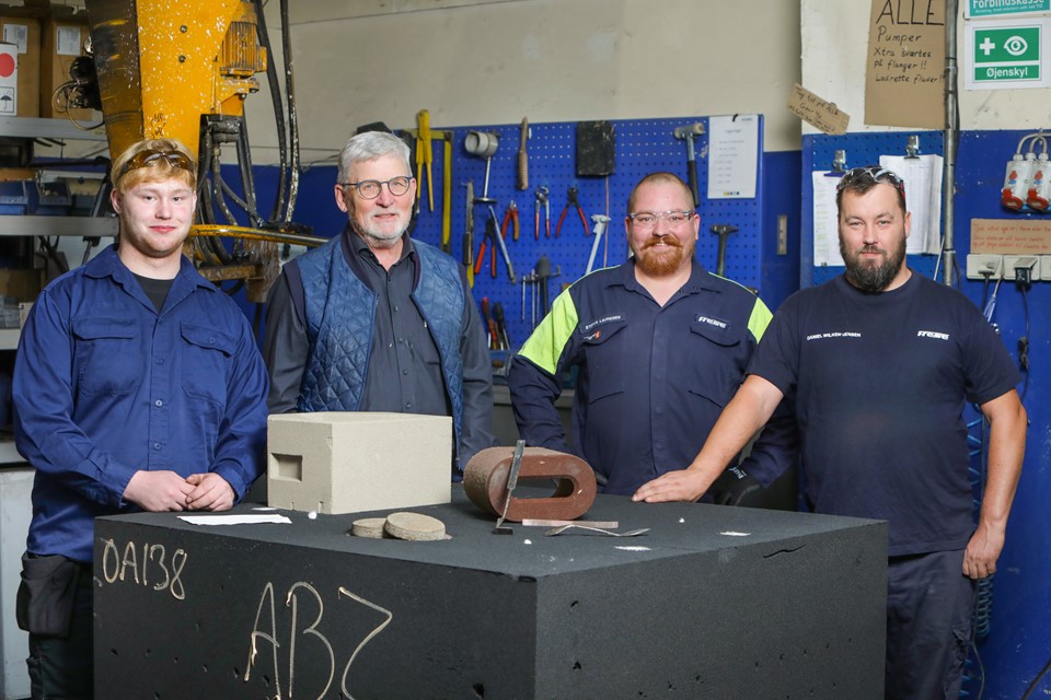 Støberiteknikerlærlinge hos Frese Metal- og Stålstøberi i Slagelse